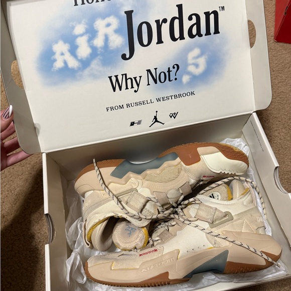 Nike Shoes - Nike Air Jordan Why Not? 5 in Cream and Tan
